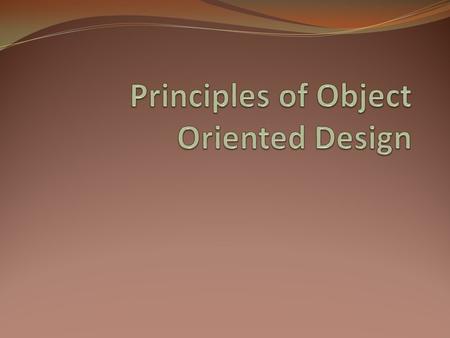 High Cohesion Low Coupling Old Standards for Object Oriented Programming.