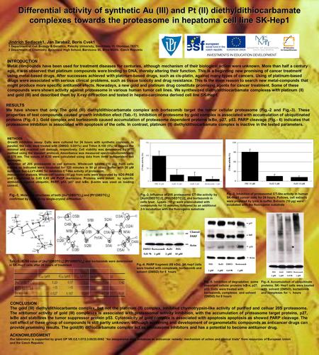 Differential activity of synthetic Au (III) and Pt (II) diethyldithiocarbamate complexes towards the proteasome in hepatoma cell line SK-Hep1 INTRODUCTION.