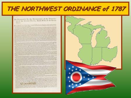 THE NORTHWEST ORDINANCE of 1787