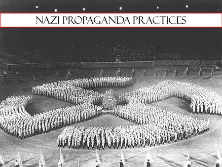 Nazi Propaganda Practices