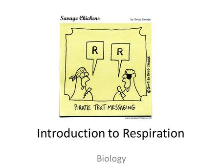 Introduction to Respiration