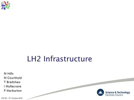 CM 28 – 6 th October 2010 LH2 Infrastructure M Hills M Courthold T Bradshaw I Mullacrane P Warburton.