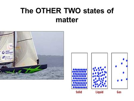 The OTHER TWO states of matter LIQUIDS A decrease in the average kinetic energy of gas particles causes the temperature to decrease. As it cools, the.