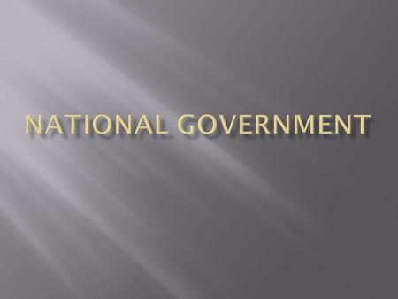  Separation of powers  To keep the government from becoming too powerful, the founding fathers split the jobs of government between three branches of.