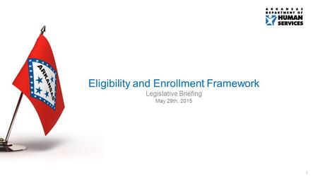 1 Eligibility and Enrollment Framework Legislative Briefing May 29th, 2015.