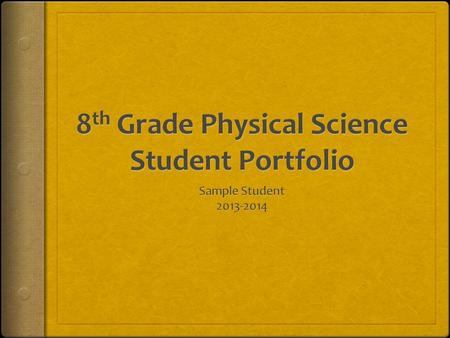 Portfolio Sections  Progress Monitoring Charts  Project Samples  Poster Presentation Samples  PowerPoint Presentation Samples  Self-Reflection Questions.