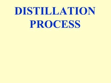 DISTILLATION PROCESS.