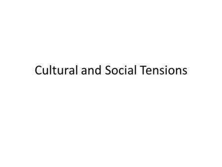 Cultural and Social Tensions. Compare and contrast the Gilded Age to the Roaring Twenties. Gilded AgeBothThe Roaring 20’s.