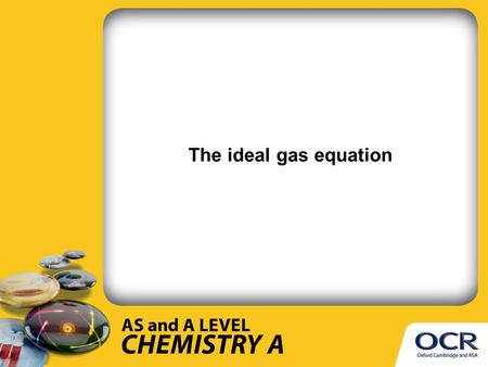 The ideal gas equation. Room temperature and pressure, RTP Limitations At RTP, 1 mol of gas molecules occupies 24.0 dm 3 Conditions are not always room.