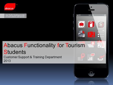 Abacus Functionality for Tourism Students