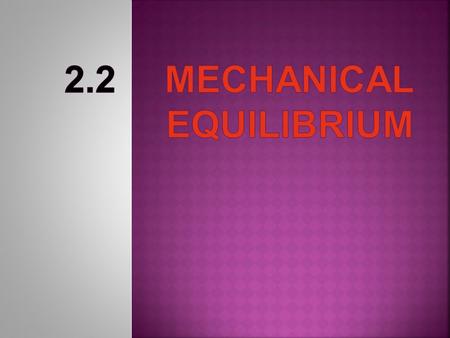  You can express the equilibrium rule mathematically as:  F = 0.