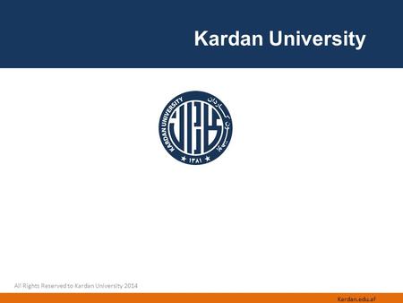 Kardan University Kardan.edu.af.