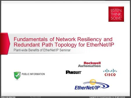 Plant-wide Benefits of EtherNet/IP Seminar