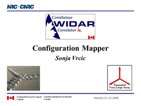 Configuration Mapper Sonja Vrcic Socorro, 31. 10. 2006.