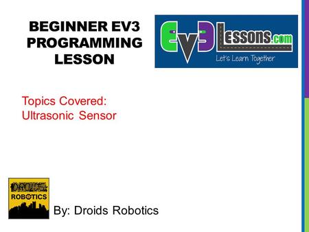 BEGINNER EV3 PROGRAMMING Lesson