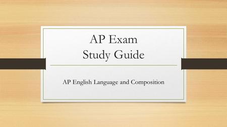 AP English Language and Composition