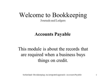 Welcome to Bookkeeping Journals and Ledgers