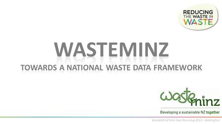 Your logo here WasteMINZ Mid-Year Roundup 2013. Wellington.