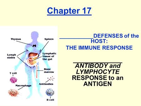 ___________DEFENSES of the HOST: THE IMMUNE RESPONSE