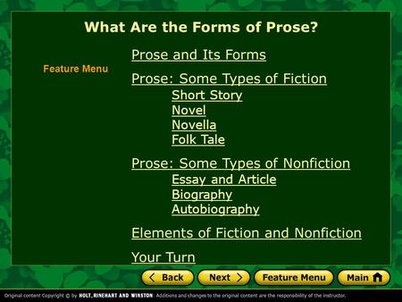 What Are the Forms of Prose?