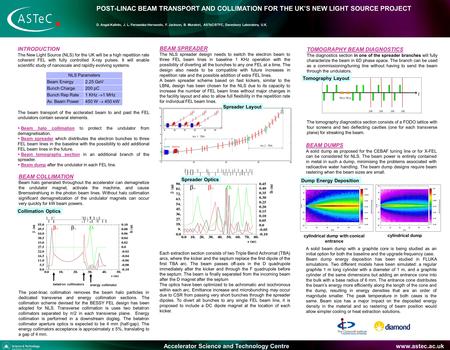 Accelerator Science and Technology Centre www.astec.ac.uk POST-LINAC BEAM TRANSPORT AND COLLIMATION FOR THE UK’S NEW LIGHT SOURCE PROJECT D. Angal-Kalinin,