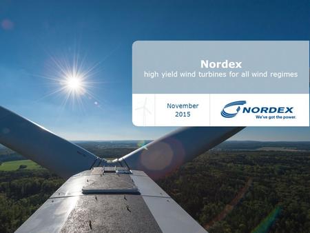 Nordex high yield wind turbines for all wind regimes