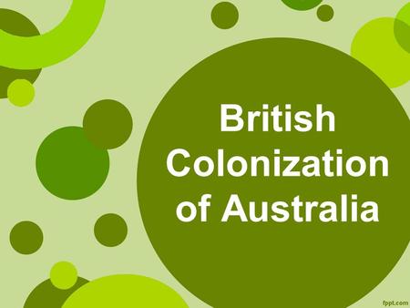 British Colonization of Australia