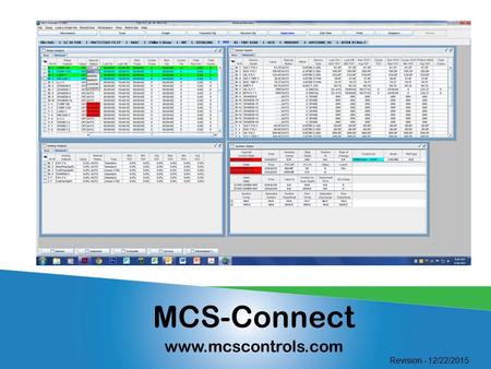 MCS-Connect www.mcscontrols.com Revision - 12/22/2015.