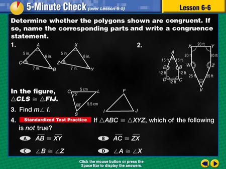 Transparency 6 Click the mouse button or press the Space Bar to display the answers.