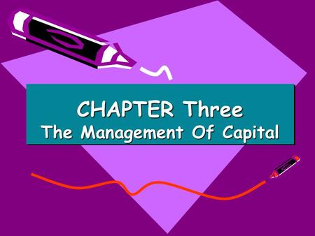 CHAPTER Three The Management Of Capital. Tasks Performed By Capital Provides a Cushion Against Risk of Failure Provides Funds to Help Institutions Get.