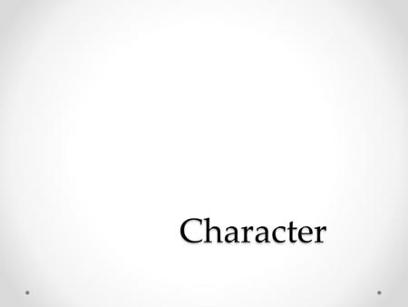 Character. The first impulse the writers of short films express is to spend more time on the plot than the characters. The thinking is that because you.