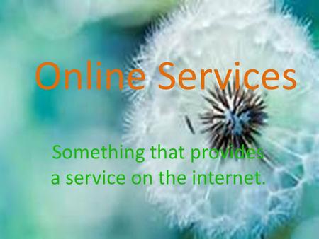 Something that provides a service on the internet.