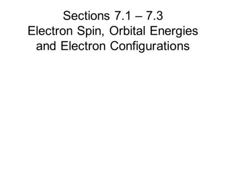 Atomic Electronic Structure