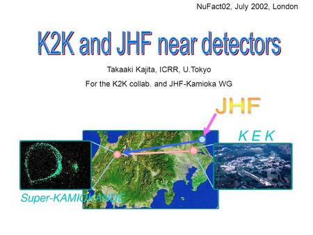 NuFact02, July 2002, London Takaaki Kajita, ICRR, U.Tokyo For the K2K collab. and JHF-Kamioka WG.