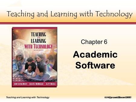 Teaching and Learning with Technology Master title style  Allyn and Bacon 2002 Teaching and Learning with Technology to edit Master title style  Allyn.