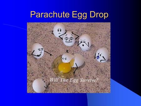 Parachute Egg Drop Will The Egg Survive?.