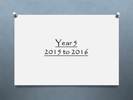 Year 5 2015 to 2016. Reading O No levels O Set of objectives for the year group O Emerging, Developing, Secure O Aiming to be Secure in Year 5 objectives.