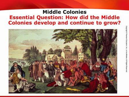 TEKS 8C: Calculate percent composition and empirical and molecular formulas. Middle Colonies Essential Question: How did the Middle Colonies develop and.