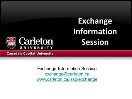 Exchange Information Session