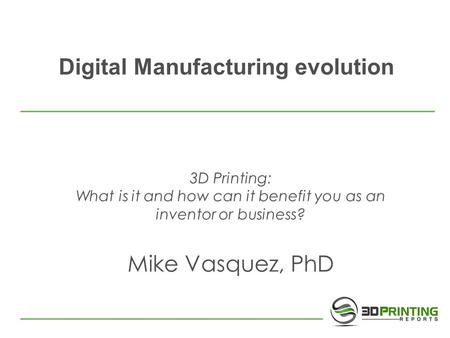 Digital Manufacturing evolution