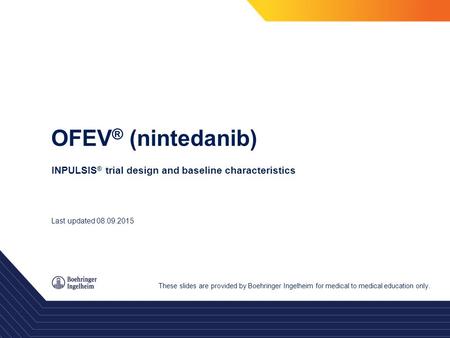 INPULSIS® trial design and baseline characteristics