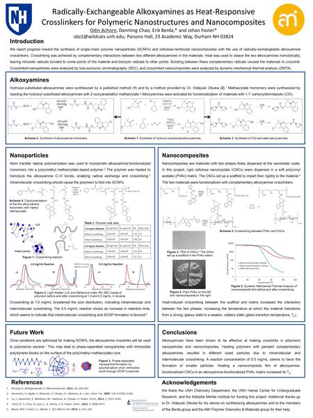 Nanoparticles Atom transfer radical polymerization was used to incorporate alkoxyamine-functionalized monomers into a poly(methyl methacrylate)-based polymer.