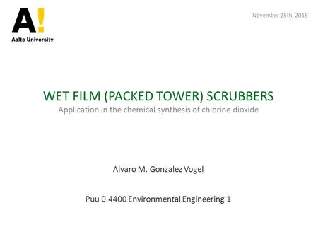 WET FILM (PACKED TOWER) SCRUBBERS