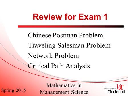 Mathematics in Management Science