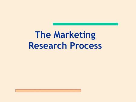 The Marketing Research Process. The Marketing Research Process: 11 Steps Step One:Establishing the Need for Marketing Research Step Two:Defining the Problem.