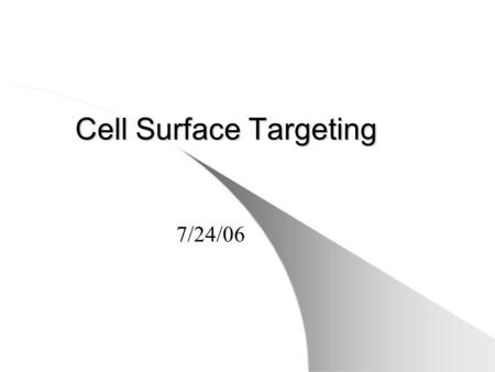 Cell Surface Targeting