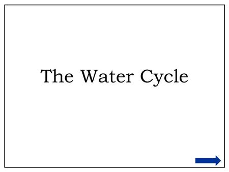 The Water Cycle. On the next slide… 1.Use the pictures and move them around the create an accurate diagram of the water cycle. 2.Move the words to identify.