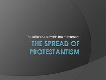 The differences within the movement. Swiss Reformers  Huldrych Zwingli, a priest, led the Protestant movement in Switzerland in the early 1500s.  Like.