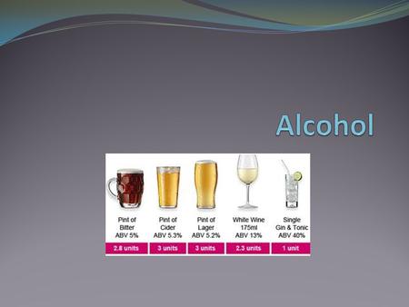 Alcohol A drug found in certain beverages that depresses the brain and nervous system. Fermentation – process in which yeast, sugar and water are combined.