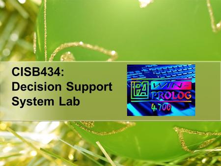 CISB434: Decision Support System Lab. Lecturer’s Information Lecturer’s name: Zaihisma Che Cob Room number: BW-3-C29   Website: